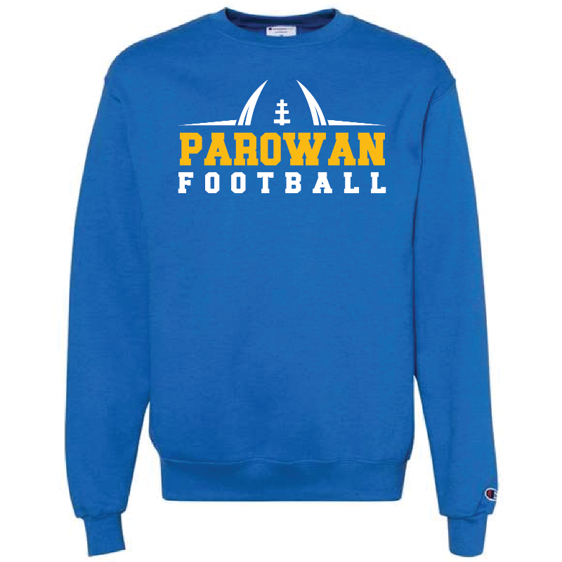 Blue Football Crew Sweatshirt Main Image